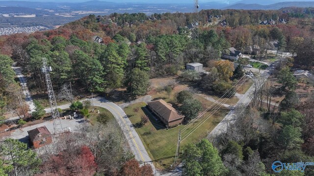 12501 S Shawdee Rd SE, Huntsville, AL 35803 - aerial overview of property's location featuring a heavily wooded area and mountains