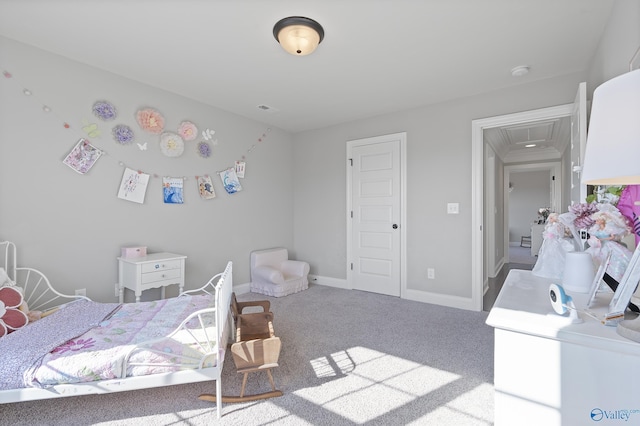 bedroom featuring carpet floors