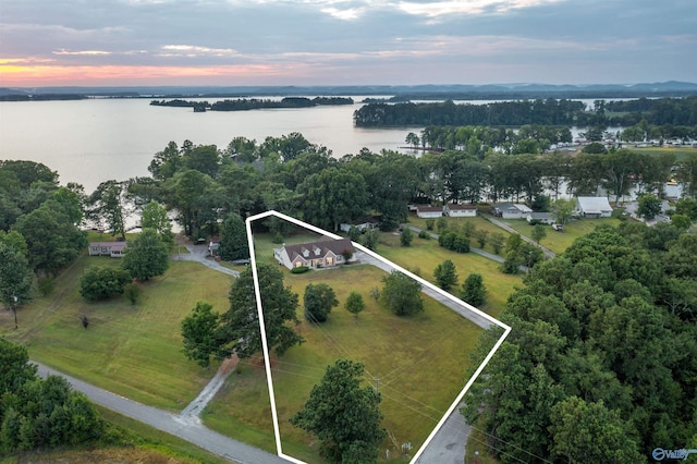 25 County Road 504, Centre, AL 35960 - aerial view at dusk with a water view