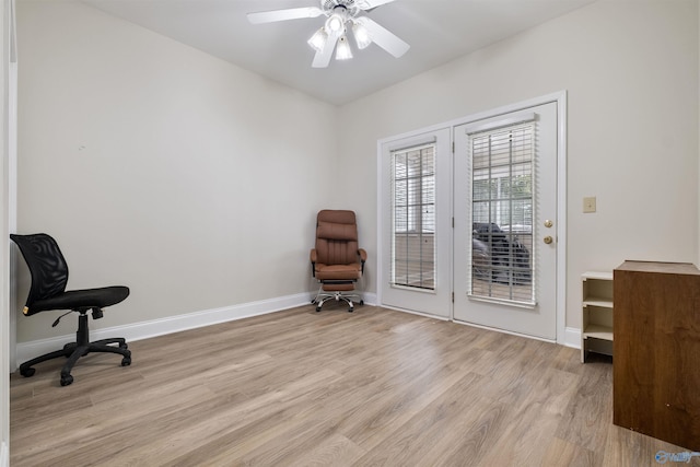 25 County Road 504, Centre, AL 35960 - unfurnished room featuring ceiling fan, baseboards, and light wood finished floors