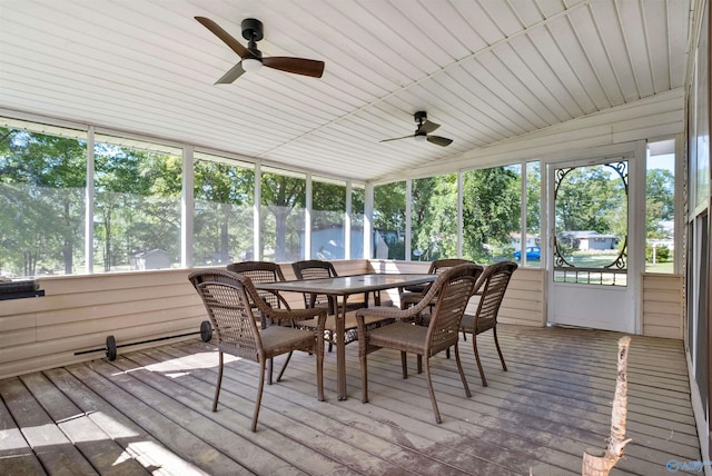 25 County Road 504, Centre, AL 35960 - sunroom with ceiling fan, a healthy amount of sunlight, and outdoor dining area