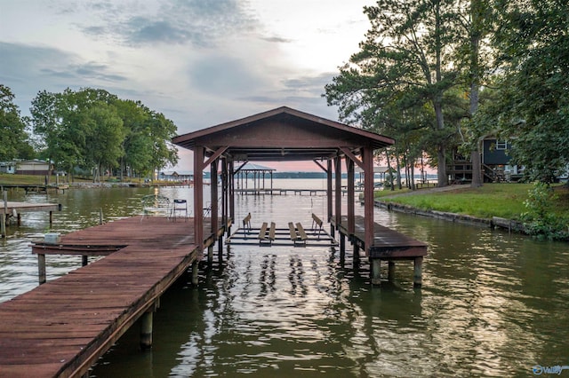 25 County Road 504, Centre, AL 35960 - dock area with boat lift and a water view