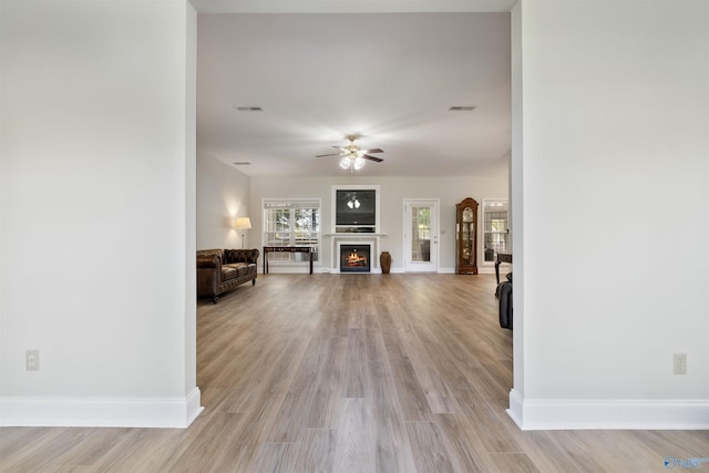 25 County Road 504, Centre, AL 35960 - living room with visible vents, baseboards, and ceiling fan