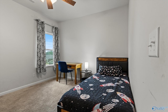 18577 Cottontail Ln, Athens, AL 35613 - carpeted bedroom with a ceiling fan and baseboards