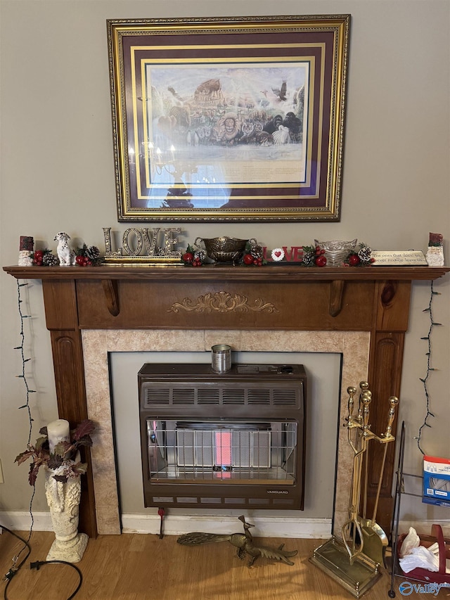 room details with hardwood / wood-style floors