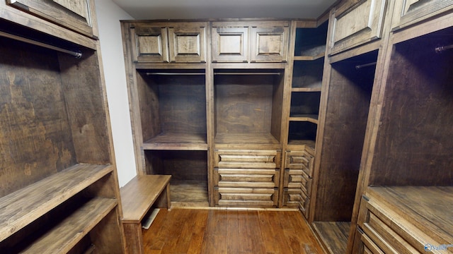 interior space featuring dark hardwood / wood-style floors