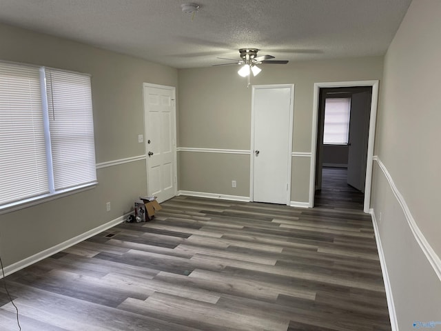 4503 Kenwood Dr, Huntsville, AL 35810 - spare room with baseboards, a ceiling fan, wood finished floors, and a textured ceiling