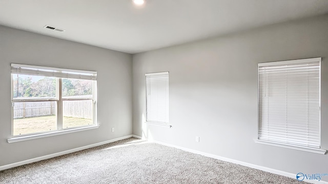 view of carpeted empty room