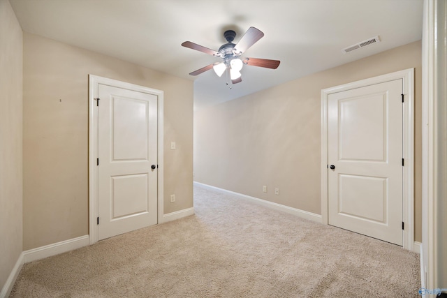 22222 Merlot Dr, Athens, AL 35613 - carpeted empty room featuring visible vents, a ceiling fan, and baseboards