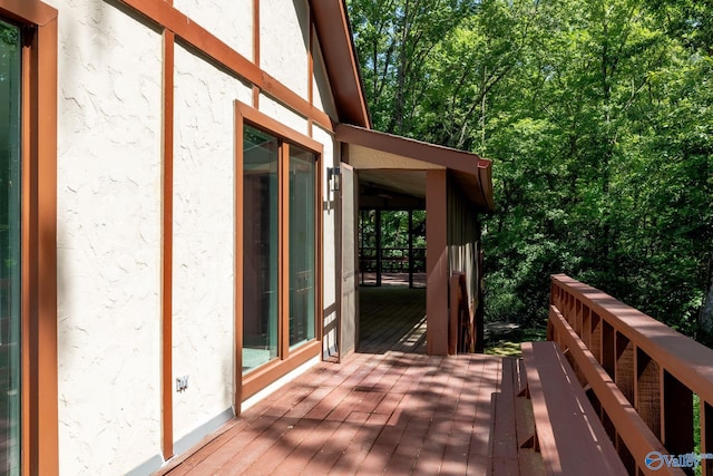 view of wooden deck