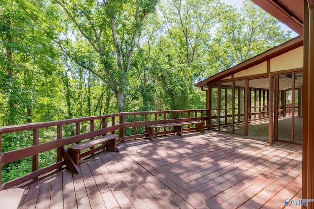 view of wooden deck