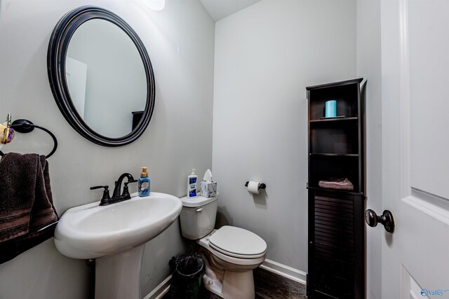 207 Jubilee Cir SE, Huntsville, AL 35803 - bathroom featuring toilet and wood finished floors
