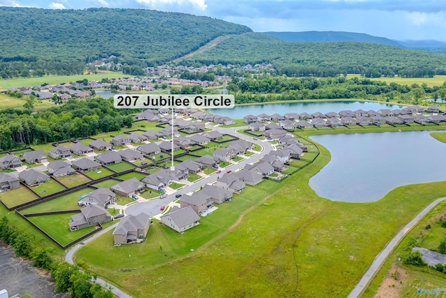 207 Jubilee Cir SE, Huntsville, AL 35803 - aerial perspective of suburban area featuring a water and mountain view