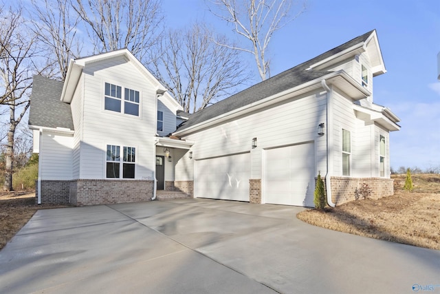 view of property exterior featuring a garage