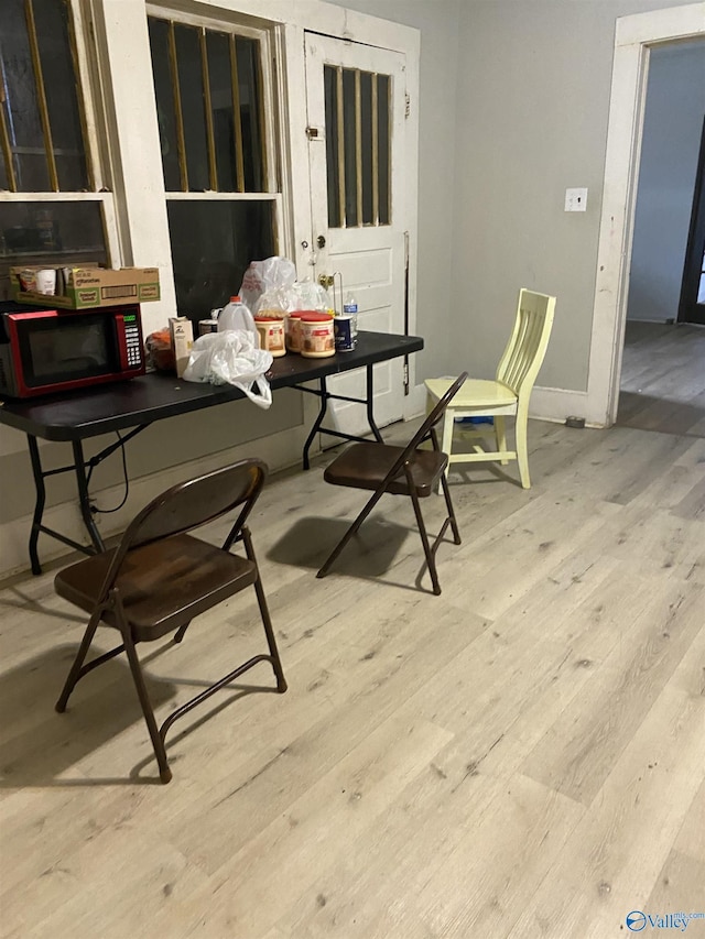 interior space featuring light hardwood / wood-style flooring