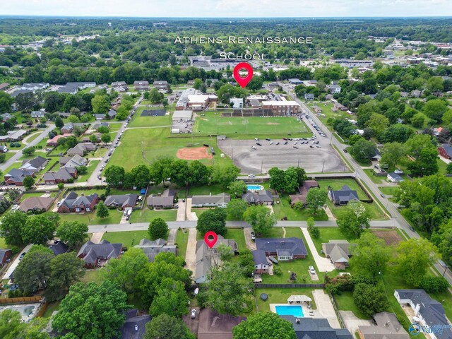 view of property location with nearby suburban area