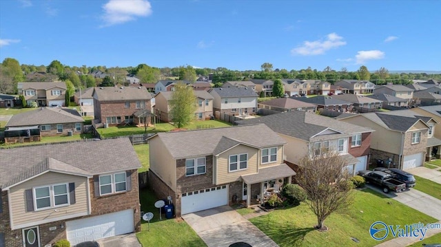drone / aerial view featuring a residential view