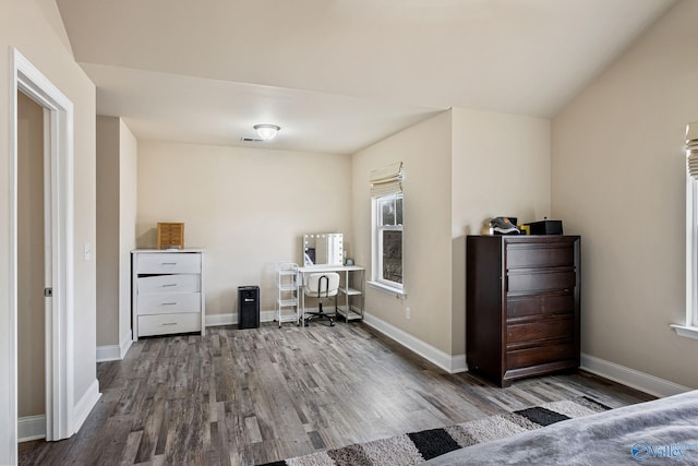 office featuring hardwood / wood-style floors