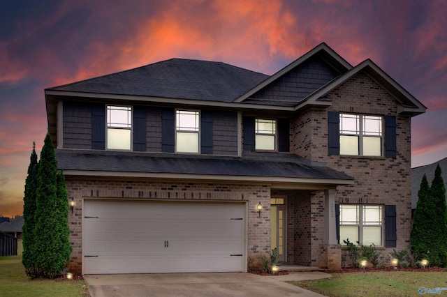 craftsman house featuring a garage