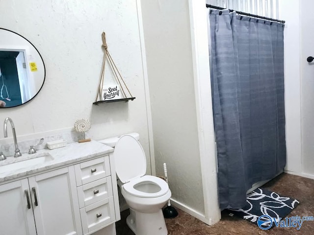 LOT3 County Road 432, Centre, AL 35960 - full bathroom featuring vanity, toilet, and curtained shower
