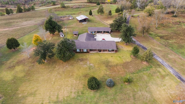 bird's eye view featuring a rural view