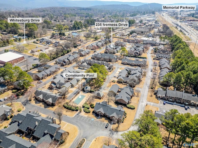 235 Inverness Dr Unit 235, Huntsville, AL 35802 - aerial view featuring a residential view