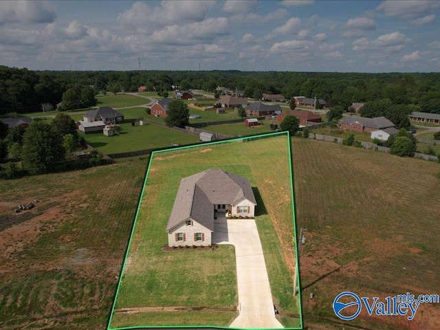 23819 Justin Brent Cir, Elkmont, AL 35620 - view from above of property featuring property boundaries highlighted