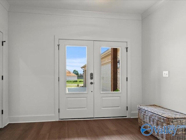 23819 Justin Brent Cir, Elkmont, AL 35620 - entrance foyer featuring dark wood-style flooring and baseboards
