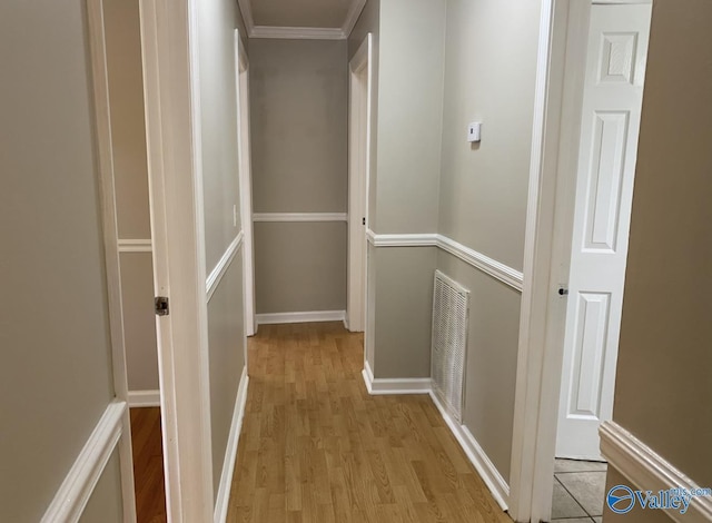 230 Hampton Rd, Hartselle, AL 35640 - hall with light wood-style flooring, ornamental molding, and baseboards