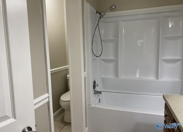 230 Hampton Rd, Hartselle, AL 35640 - full bathroom featuring vanity, toilet, shower / washtub combination, and tile patterned floors