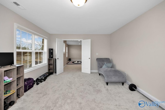 114 Burdine St, New Market, AL 35761 - sitting room featuring baseboards and carpet flooring