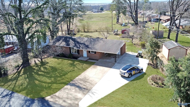 birds eye view of property