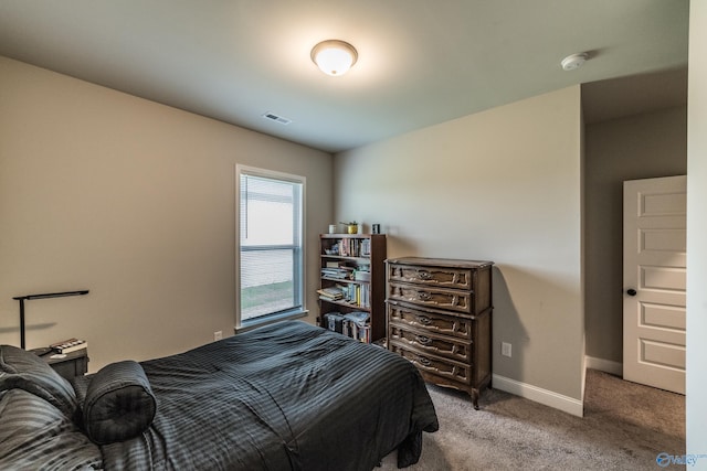 bedroom with carpet floors