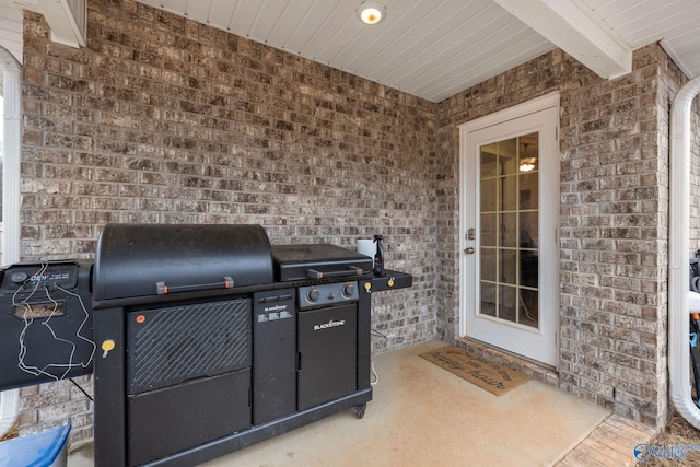 view of patio / terrace with area for grilling