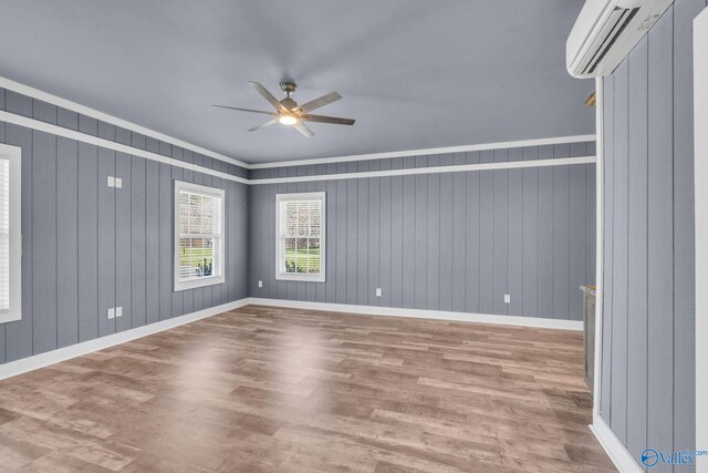 dining room with ceiling fan and wood-type flooring