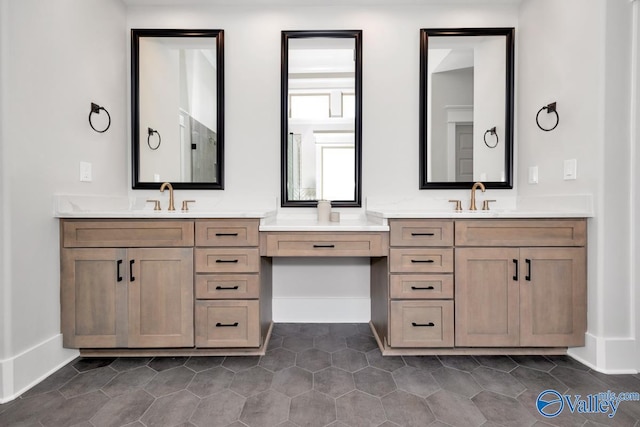 217 Idle Creek Dr, Huntsville, AL 35811 - full bathroom featuring vanity, baseboards, and tile patterned flooring