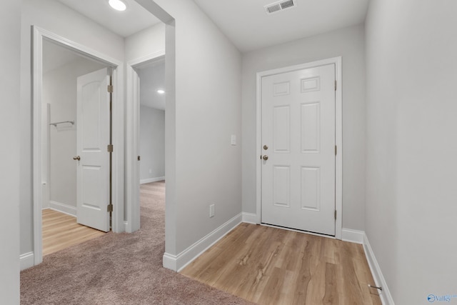 interior space featuring light hardwood / wood-style flooring