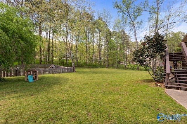 1762 Old Big Cove Rd SE, Owens Cross Roads, AL 35763 - view of yard with stairs and fence