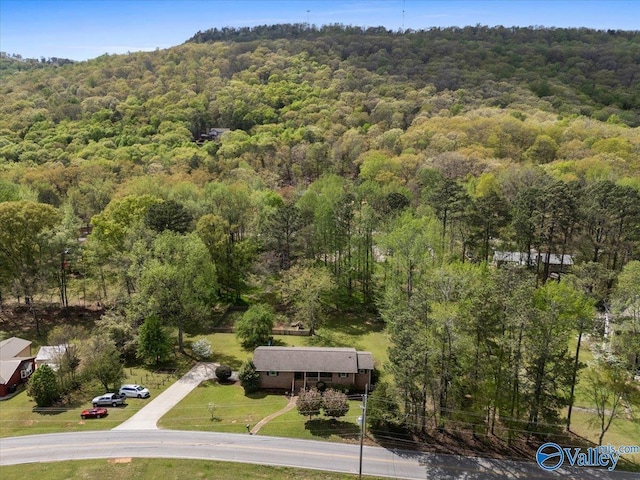 1762 Old Big Cove Rd SE, Owens Cross Roads, AL 35763 - bird's eye view featuring a wooded view