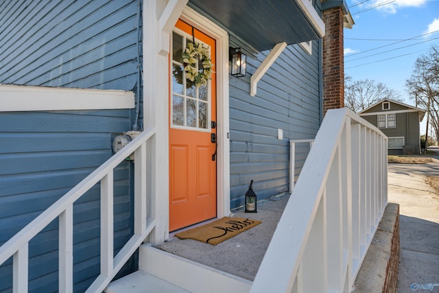 view of doorway to property