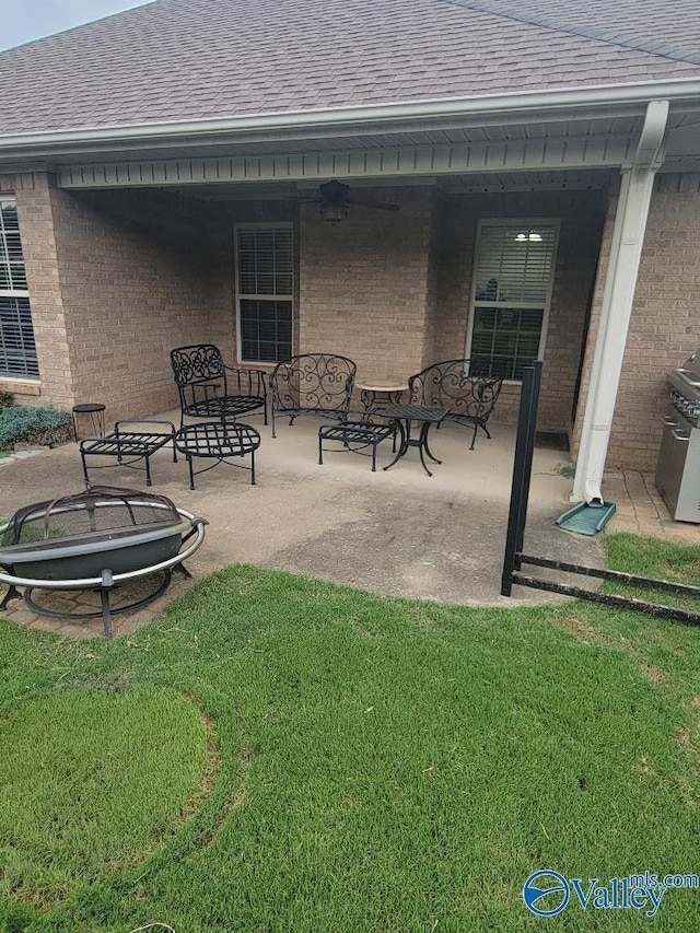 view of patio featuring area for grilling