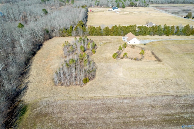 drone / aerial view featuring a rural view