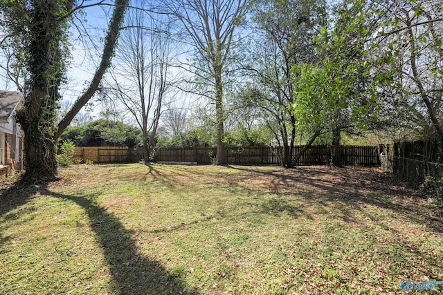 view of yard with fence private yard