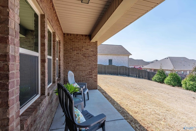 view of patio with fence