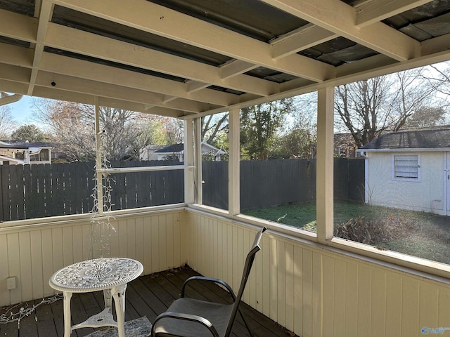 view of sunroom / solarium