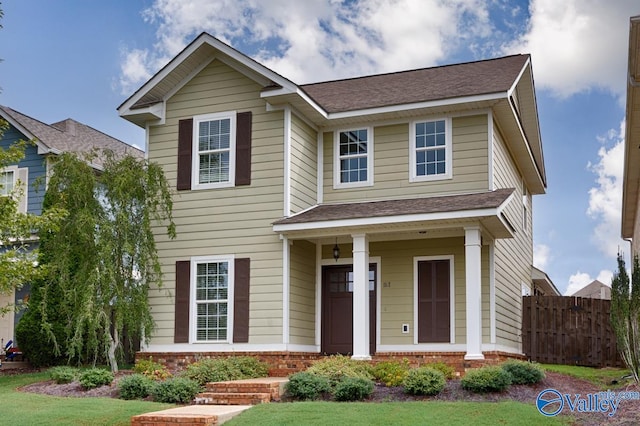 view of front of home featuring a porch