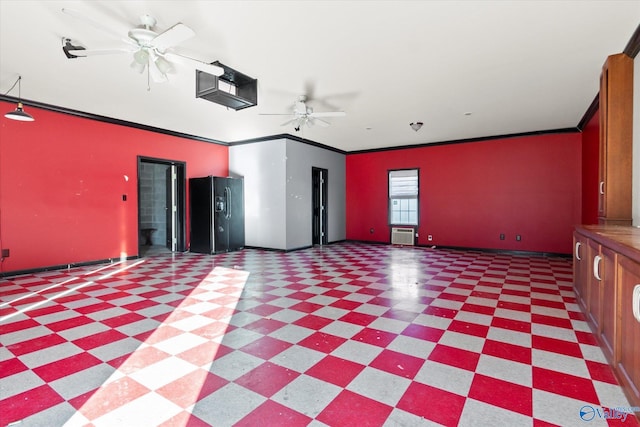 spare room with ornamental molding