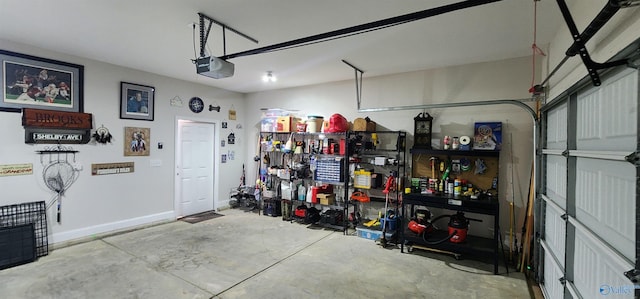 garage featuring a garage door opener