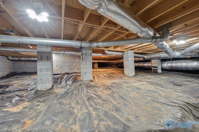 below grade area with crawl space