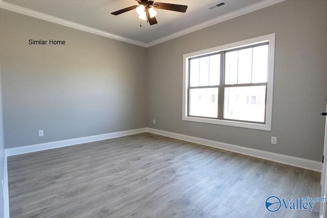 HIGHPOINTB2 Mallard Dr, Madison, AL 35756 - unfurnished room with ornamental molding, ceiling fan, and wood finished floors